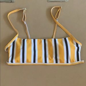 Padded striped bikini top